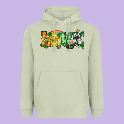 Western Love St. Patrick's Day P Heavyweight Hoodie Designed By Cowgirlartshop
