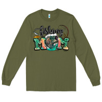 Army Green fishing mom Long Sleeve Tee - LillyAllenDesigns