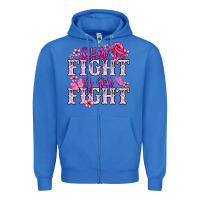 True Royal Her fight is our fight Cancer Awareness Zipper Hoodie - HowdyJamesFarm