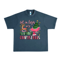 Midnight Navy get in loser we're slaying christmas Urban Heavy Tee - MaliasSmallBusiness