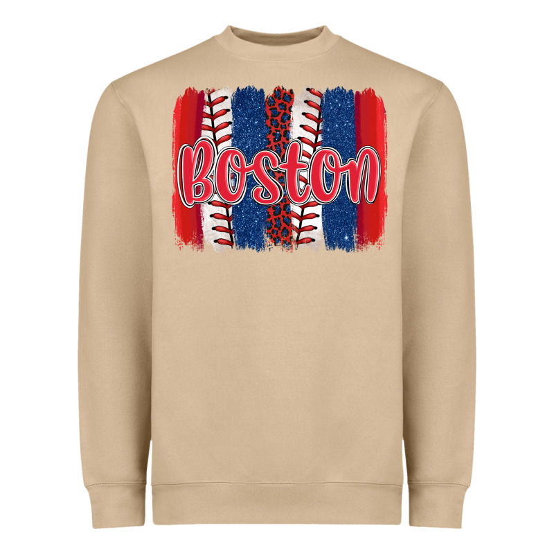 Boston Baseball Team Spirit Brushstrokes Heavyweight Sweatshirt by Artiststas | Teevron