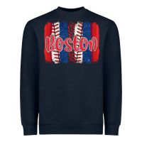 Navy boston baseball team spirit brushstrokes Heavyweight Sweatshirt - Artiststas