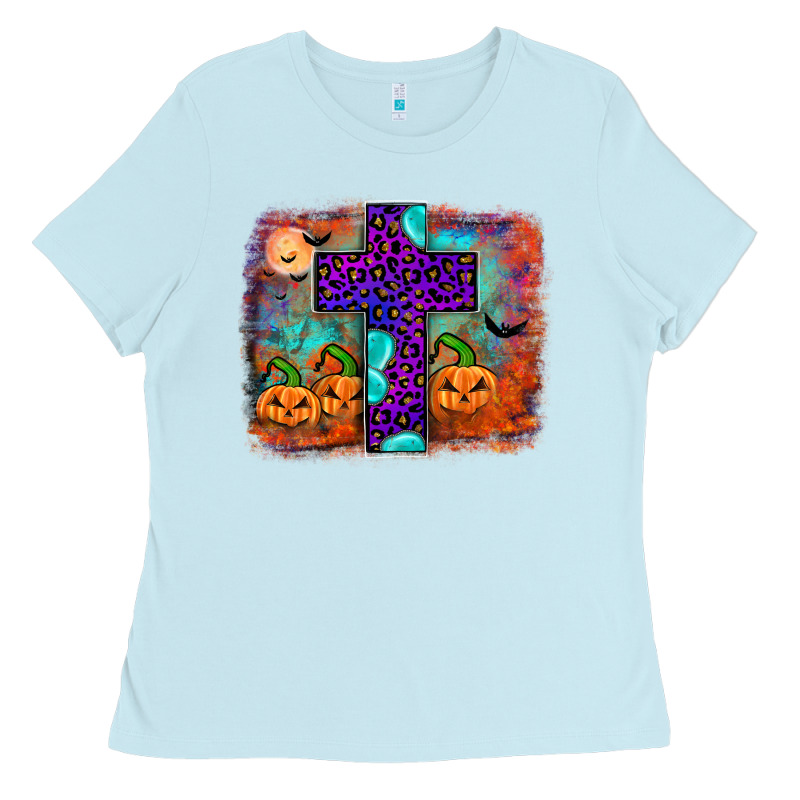 Halloween Cross Ladies Tee by JahusDesignShop | Teevron