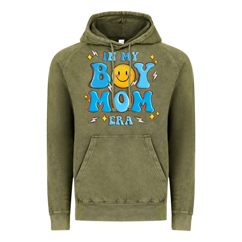 In My Boy Mom Era Vintage Hoodie by MaliasSmallBusiness | Teevron
