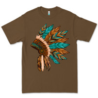 Cacao native american indian headdress Premium Tee - Artiststas