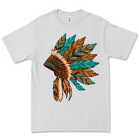 Dove Grey native american indian headdress Premium Tee - Artiststas