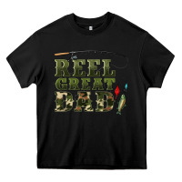 Black reel great dad Heavy Core Tee - Artiststas