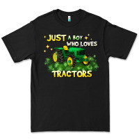 Black just a boy who loves tractors Premium Tee - JahusDesignShop