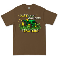 Cacao just a boy who loves tractors Premium Tee - JahusDesignShop
