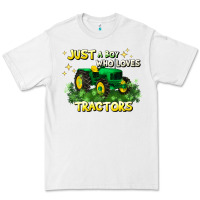 White just a boy who loves tractors Premium Tee - JahusDesignShop