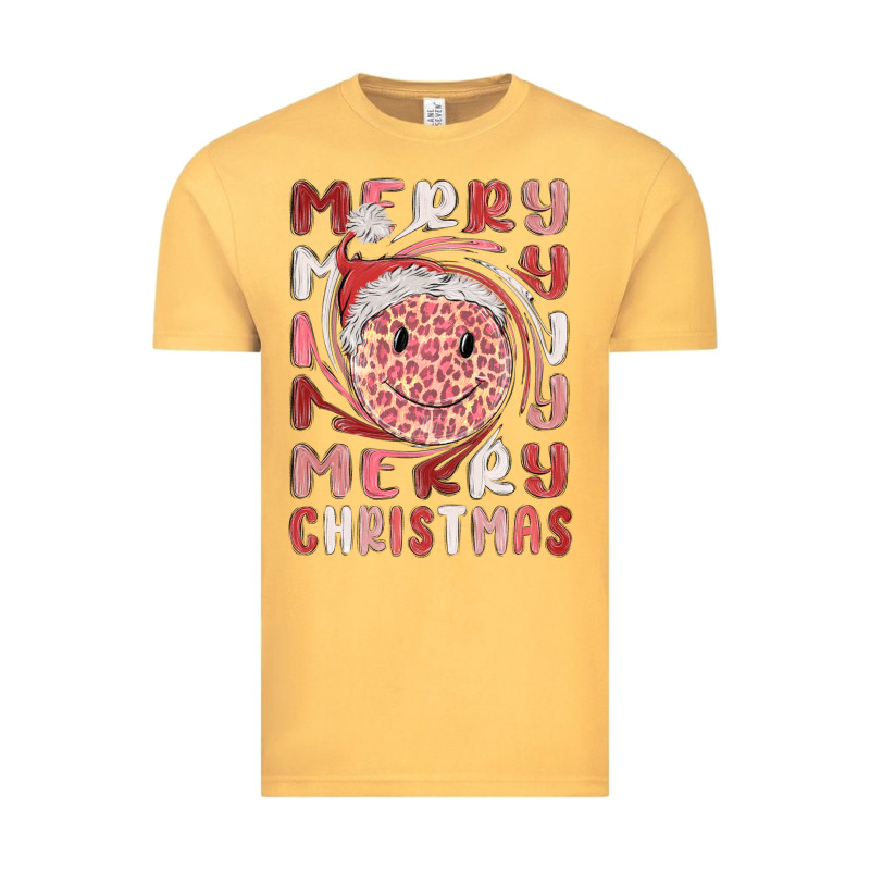 Merry Christmas Smiling Face Vintage Tee by MaliasSmallBusiness | Teevron