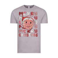 Vintage Zinc merry christmas smiling face Vintage Tee - MaliasSmallBusiness