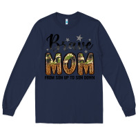 Navy brave mom from son up to son down Long Sleeve Tee - LillyAllenDesigns