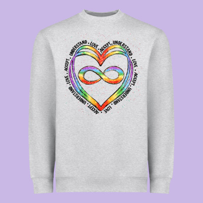 Autism Heart Heavyweight Sweatshirt Designed By Artiststas