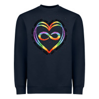 Navy autism heart Heavyweight Sweatshirt - Artiststas