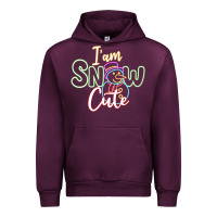 Mauve Wine l am snow cute Urban Hoodie - CowhideDigitalArt
