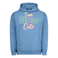 Pigment Pebble Blue l am snow cute Urban Hoodie - CowhideDigitalArt