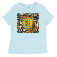 Baby Blue gigi sunflower turquoise Ladies Tee - Jasminsmagicworld