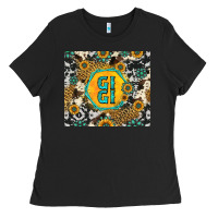 Black gigi sunflower turquoise Ladies Tee - Jasminsmagicworld