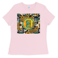 Bubblegum Pink gigi sunflower turquoise Ladies Tee - Jasminsmagicworld
