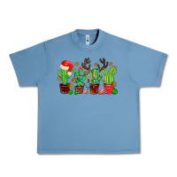 Pebble Blue christmas cactus Urban Heavy Tee - MaliasSmallBusiness