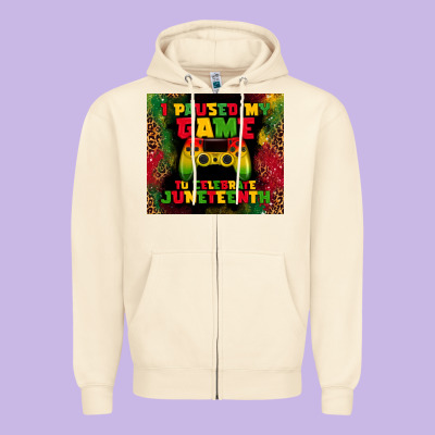 I Paused My Game Zipper Hoodie Designed By Tumblerdesignbyshophia