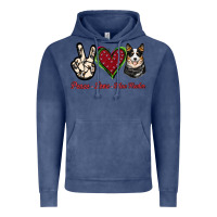 Vintage Denim Peace Love Blue Heeler Vintage Hoodie - Jasminsmagicworld