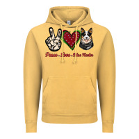 Vintage Mustard Peace Love Blue Heeler Vintage Hoodie - Jasminsmagicworld