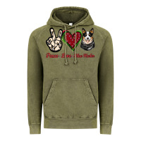 Vintage Olive Peace Love Blue Heeler Vintage Hoodie - Jasminsmagicworld