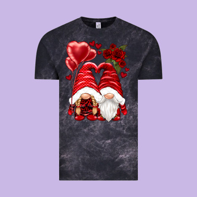 Valentines Day Gnomies Vintage Tee Designed By Nancycooperartshop