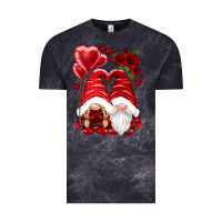 Cloud Black valentines day gnomies Vintage Tee - NancyCooperArtShop