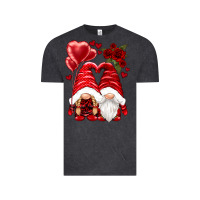 Vintage Black valentines day gnomies Vintage Tee - NancyCooperArtShop