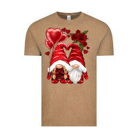 Vintage Coffee valentines day gnomies Vintage Tee - NancyCooperArtShop
