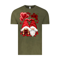 Vintage Olive valentines day gnomies Vintage Tee - NancyCooperArtShop