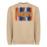 Houston Baseball Team Spirit Brushstrokes Heavyweight Sweatshirt | Teevron