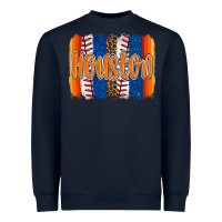 Navy houston baseball team spirit brushstrokes Heavyweight Sweatshirt - Artiststas