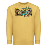 Antique Gold can't be tamed bull skull Premium Sweatshirt - OliviaCreatesArt