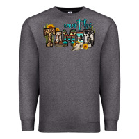 Charcoal Heather can't be tamed bull skull Premium Sweatshirt - OliviaCreatesArt