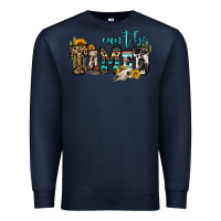 Navy can't be tamed bull skull Premium Sweatshirt - OliviaCreatesArt