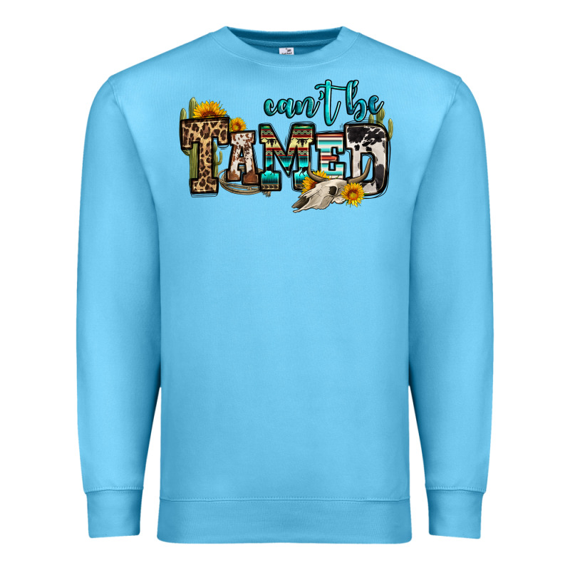 Can't Be Tamed Bull Skull Premium Sweatshirt by OliviaCreatesArt | Teevron