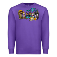 Purple can't be tamed bull skull Premium Sweatshirt - OliviaCreatesArt