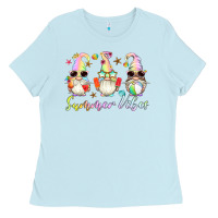 Baby Blue summer vibes gnomes Ladies Tee - Artiststas