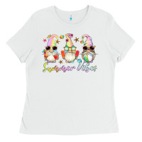 White summer vibes gnomes Ladies Tee - Artiststas