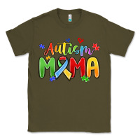 Army Green autism mama Classic Tee - MaliasSmallBusiness