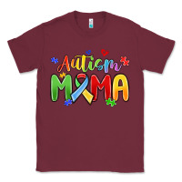 Burgundy autism mama Classic Tee - MaliasSmallBusiness