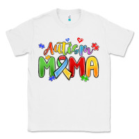 White autism mama Classic Tee - MaliasSmallBusiness