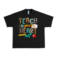 Black teach your heart out Urban Heavy Tee - NancyCooperArtShop