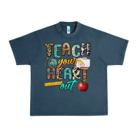 Midnight Navy teach your heart out Urban Heavy Tee - NancyCooperArtShop