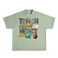 Oil Green teach your heart out Urban Heavy Tee - NancyCooperArtShop