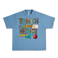 Pebble Blue teach your heart out Urban Heavy Tee - NancyCooperArtShop